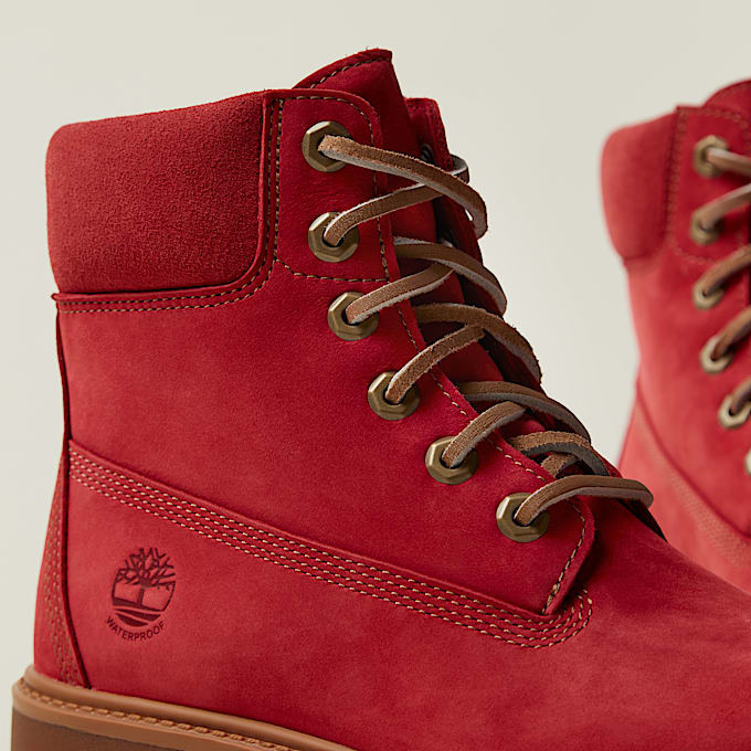 6-inch Boot compensée imperméable Stone Street pour femme en Rouge