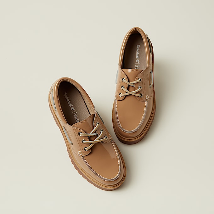 Stone Street Platform Boat Shoe for Women in Beige TBL Beige MKTG4