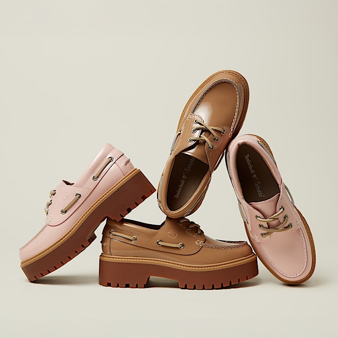 Stone Street Platform Boat Shoe for Women in Beige TBL Beige MKTG1