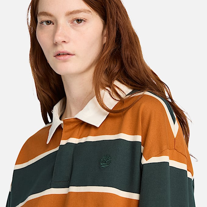 Rugby Polo Shirt i brunmrkgrn TBL Brun ALT4