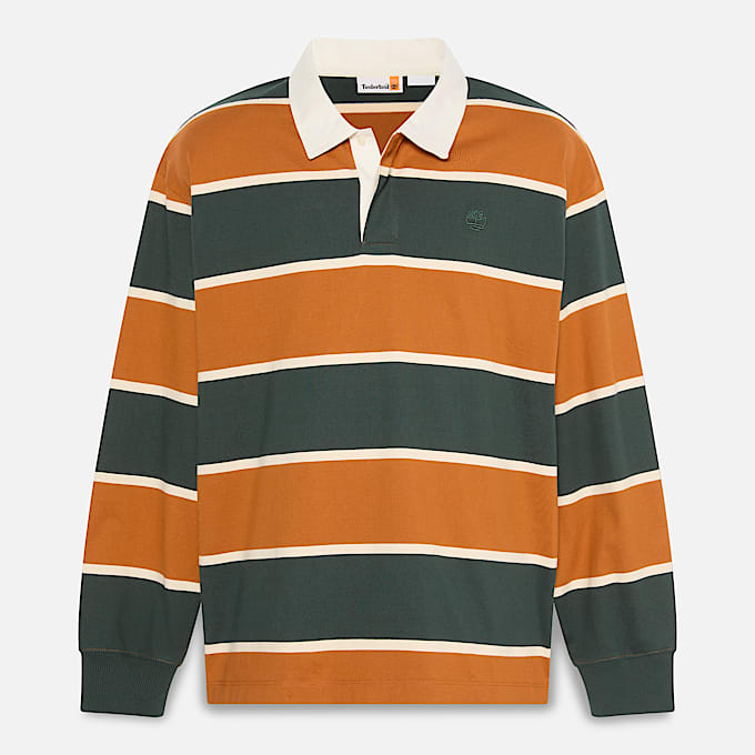 Rugby Polo Shirt i brunmrkgrn TBL Brun HERO