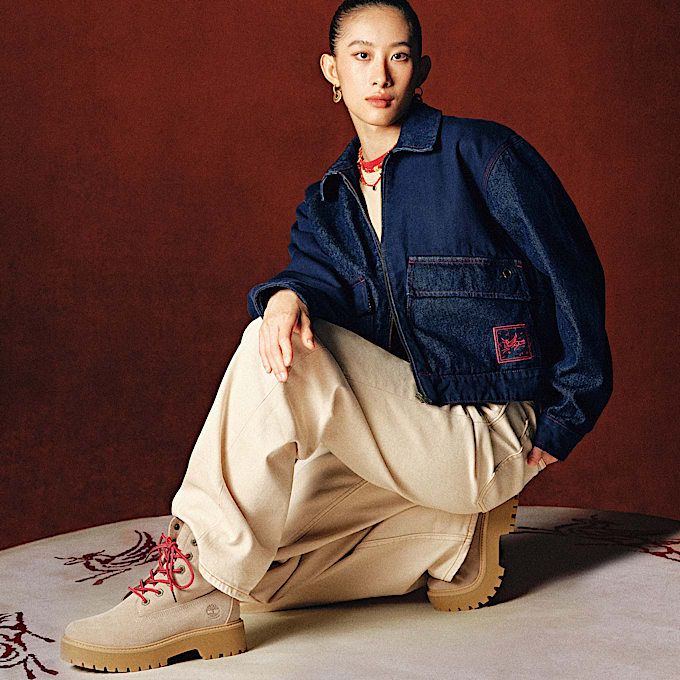 Timberland Stone Street Year of the Horse 6Inch Boots mit Plateausohle fr Damen in Beige TBL Beige MKTG4