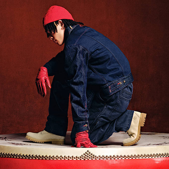 6-inch Boot imperméable Year of the Horse Timberland® Premium pour homme en beige clair/bleu foncé