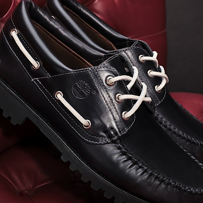 Timberland Road Trip 3Eye Lug Handsewn Boat Shoe for Men in BlackBrown TBL Black MKTG1