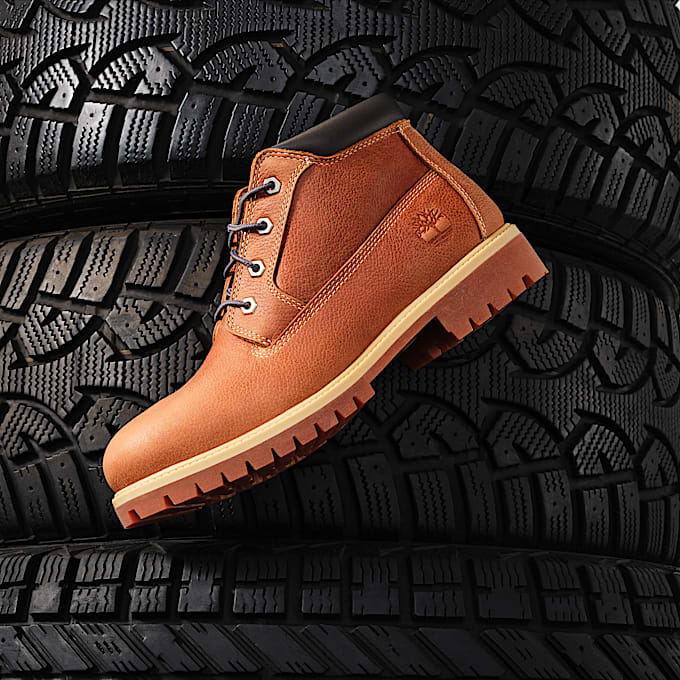Bottine Chukka imperméable Timberland® Road Trip Premium pour homme en marron/gris foncé