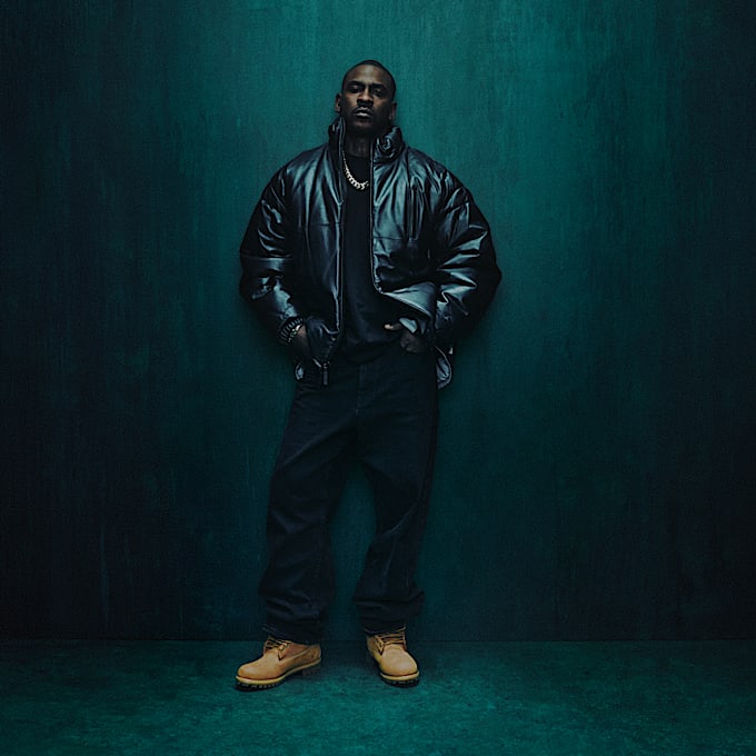 Doudoune en cuir Welch Mountain pour homme en noir