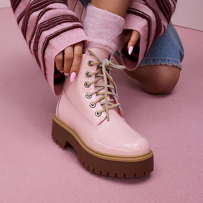 Stone Street 6Inch Waterproof Platform Boot for Women in Light Pink TBL Pink MKTG3