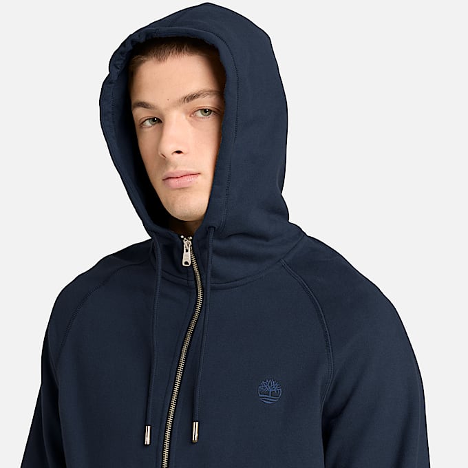 Exeter River Hoodie mit durchgehendem Reiverschluss fr Herren in Dunkelblau TBL Blau ALT3