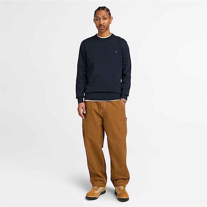 Williams River Cotton Jumper for Men in Dark Blue TBL Blue ALT2