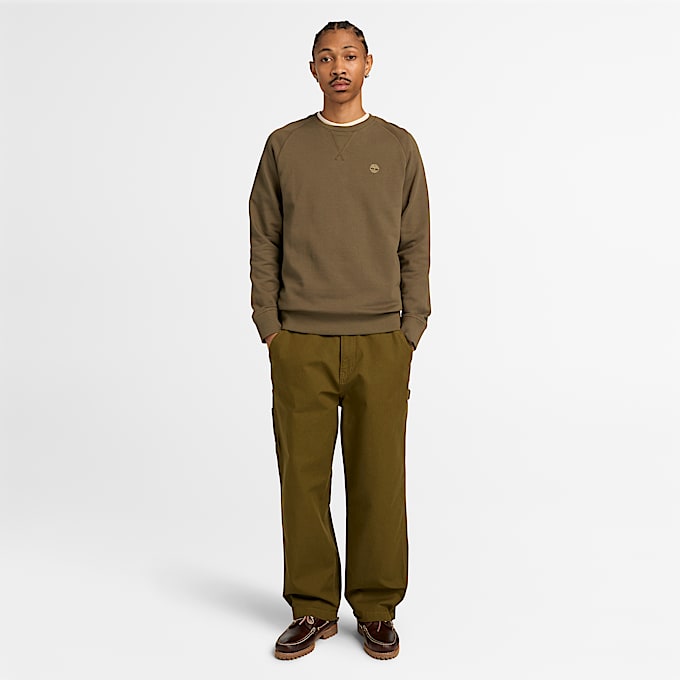 Exeter River Crewneck Sweatshirt for Men in GreenBrown TBL Green ALT2