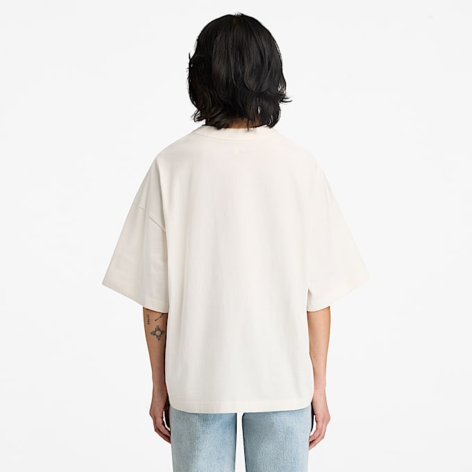 Dunstan Oversized ShortSleeve TShirt for Women in White TBL White ALT8