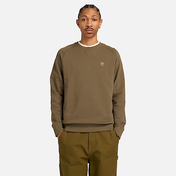 Exeter River Crewneck Sweatshirt for Men in GreenBrown TBL Green ALT1