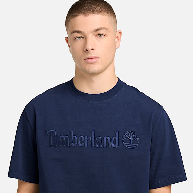 Hampthon ShortSleeve TShirt for Men in Dark Blue TBL Blue ALT3