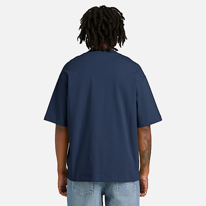 Dunstan River ShortSleeve TShirt for Men in Dark Blue TBL Blue ALT8