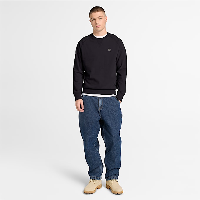 Sudadera de cuello redondo Exeter River para hombre en negro TBL color negro ALT2