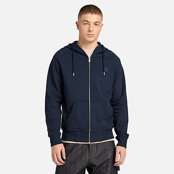 Exeter River Hoodie mit durchgehendem Reiverschluss fr Herren in Dunkelblau TBL Blau ALT1