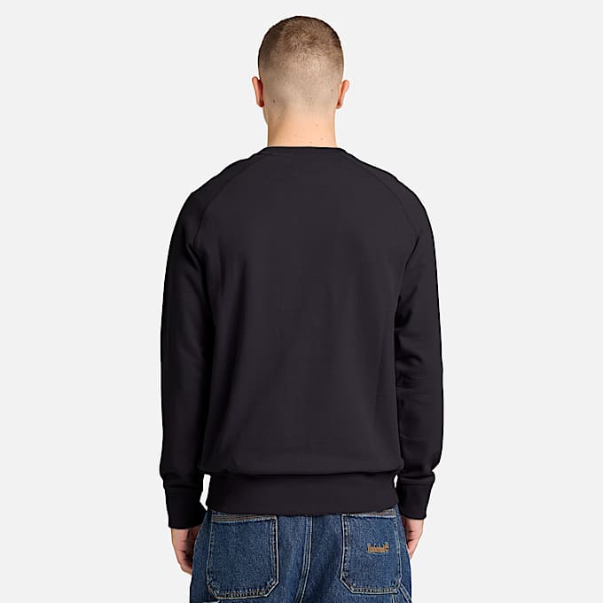 Sudadera de cuello redondo Exeter River para hombre en negro TBL color negro ALT8