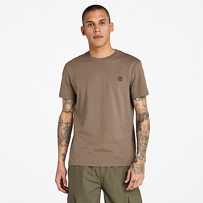 Dunstan River ShortSleeve TShirt for Men in Brown TBL Brown ALT1