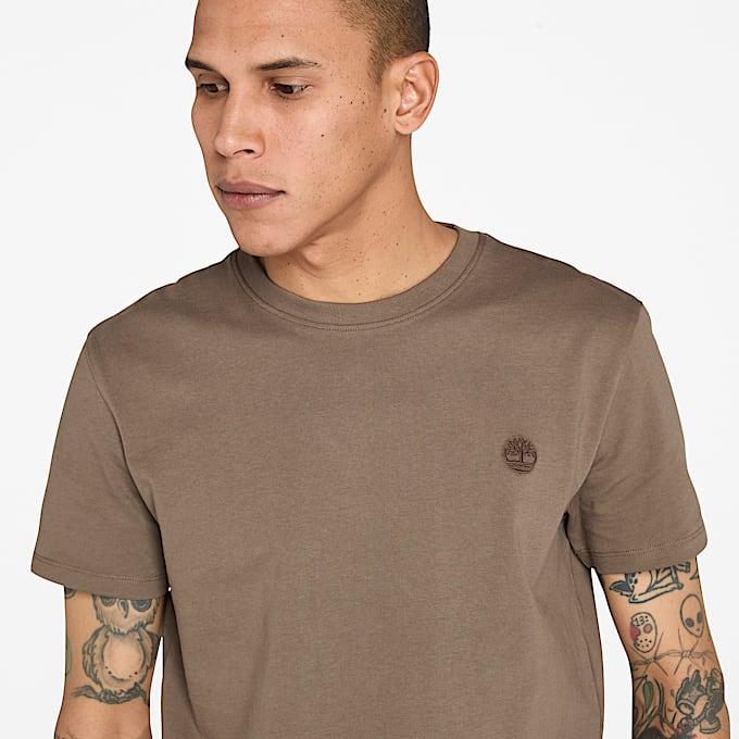 Dunstan River ShortSleeve TShirt for Men in Brown TBL Brown ALT3