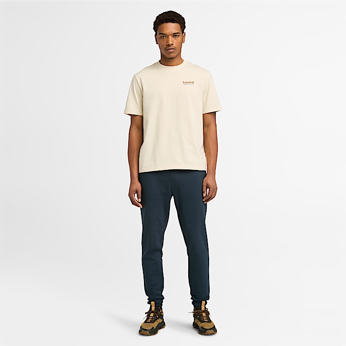 Rugged Active Gear Back Graphic Tshirt for Men in BeigeDark Green TBL Beige ALT2