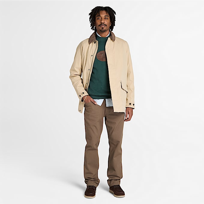 Felpa con Targhetta in Pelle da Uomo in verde scuro TBL verde ALT2