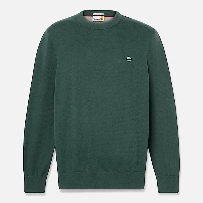 Williams River Cotton Jumper for Men in Dark Green TBL Green HERO