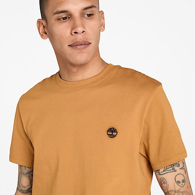 Dunstan River ShortSleeve TShirt for Men in Yellow TBL Yellow ALT3