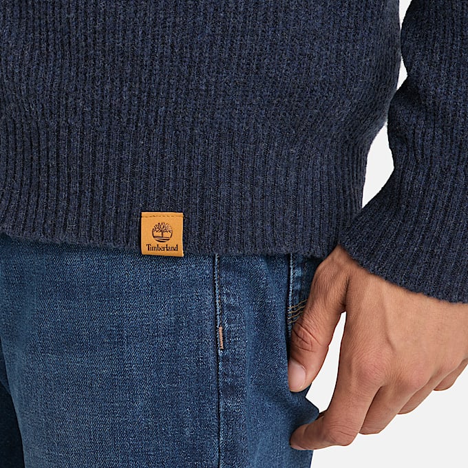 All Gender Phillips Brook Cardiganpullover mit Raglanrmeln in Dunkelblau TBL Blau ALT4