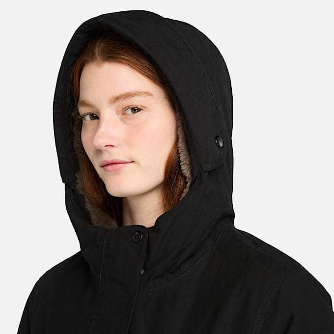 Timberland Waterproof Parka for Women in Black TBL Black ALT4