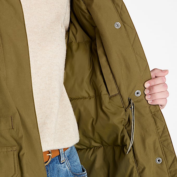 Parka Impermeabile Timberland da Donna in verde scuro TBL verde ALT3