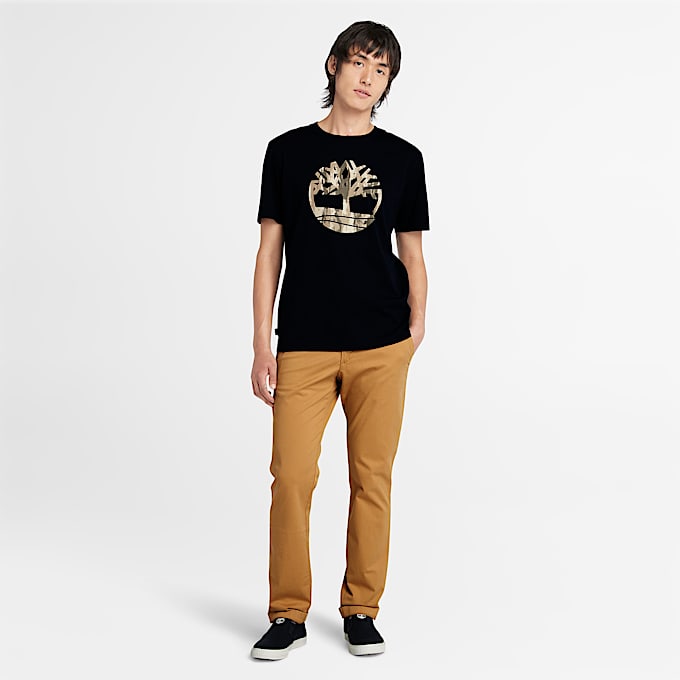 Claremont Chinohose aus Twill mit schmalem Bein fr Herren in Dunkelgelb TBL Gelb ALT2