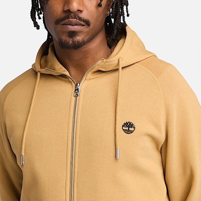 Exeter River Brushback FullZip Hoodie for Men in Yellow TBL Yellow ALT3