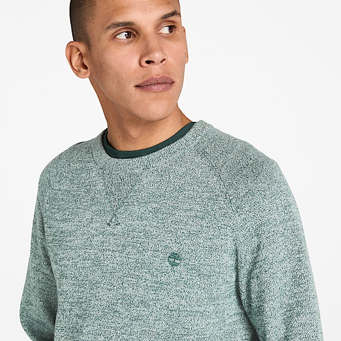 Williams River Cotton Raglan Sleeve Crewneck Jumper for Men in Grey TBL Grey ALT3