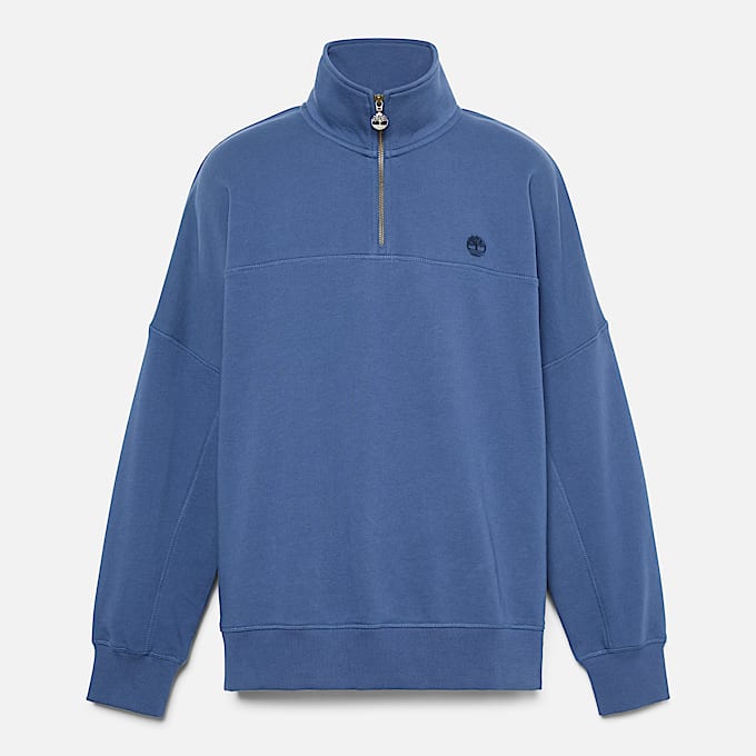 Sweat  col zipp pour homme en bleu fonc TBL bleu HERO