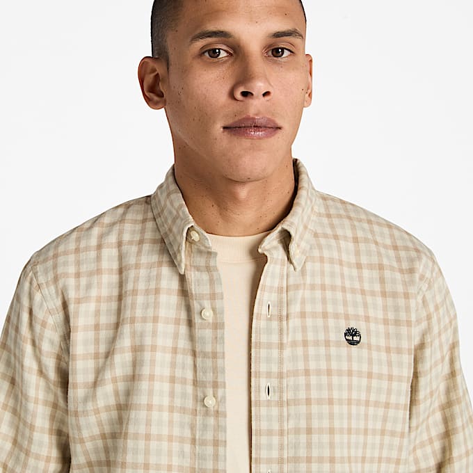 Solucell Air Gingham Shirt for Men in Beige TBL Beige ALT3