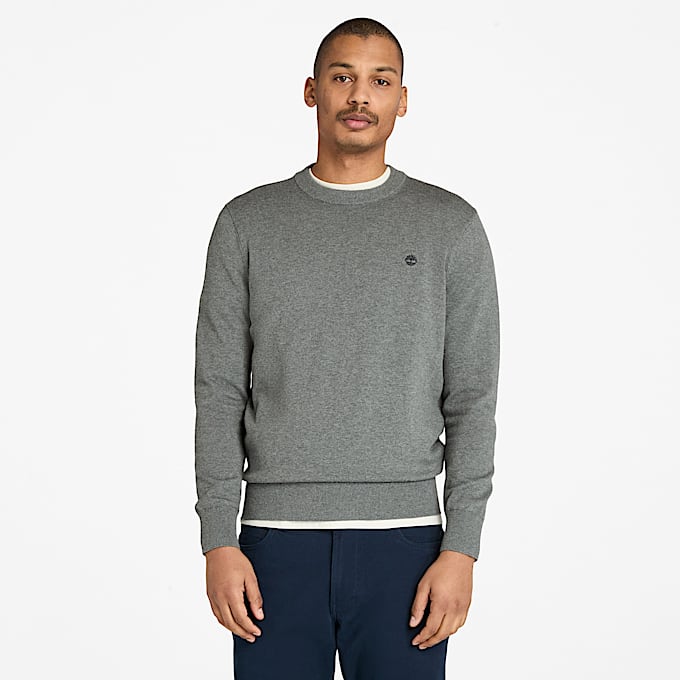 Williams River Cotton Jumper for Men in Grey TBL Grey ALT1