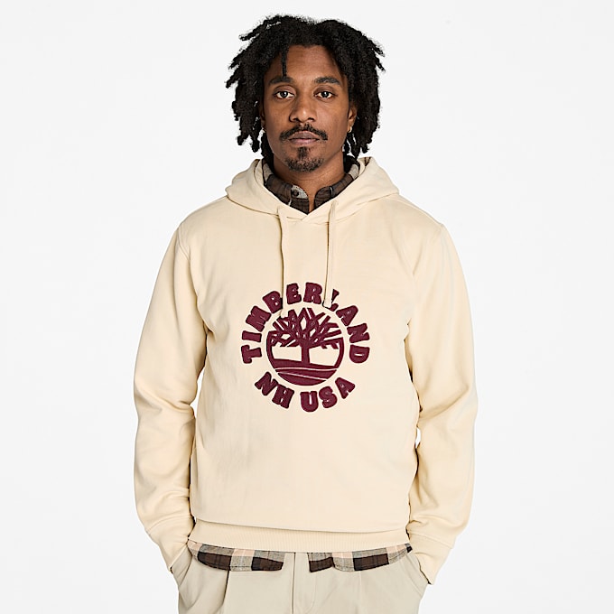 Holiday Graphic Hoodie for Men in Beige TBL Beige ALT1