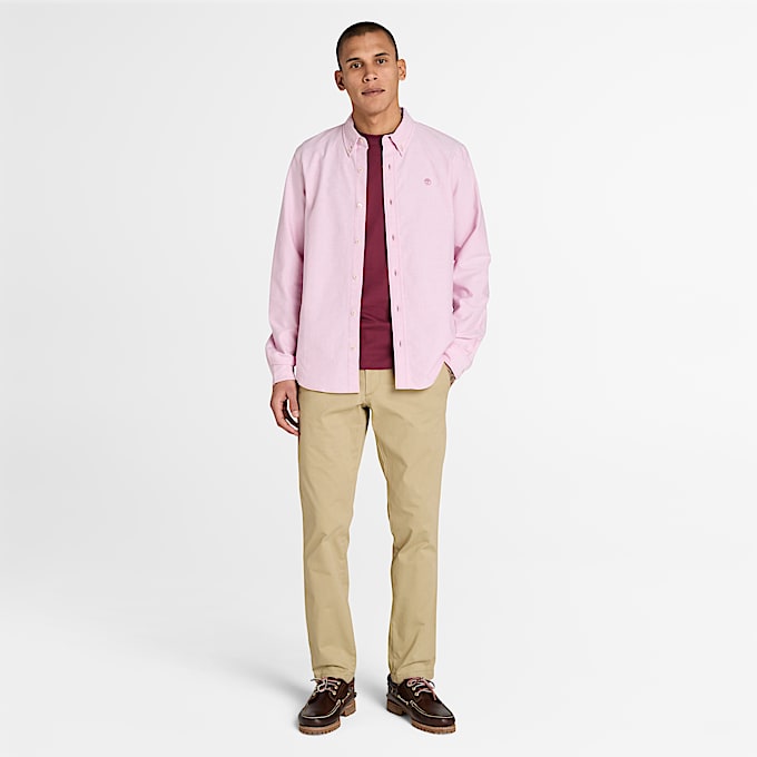 Claremont Twill Chino Slim Trouser for Men in Beige TBL Beige ALT2