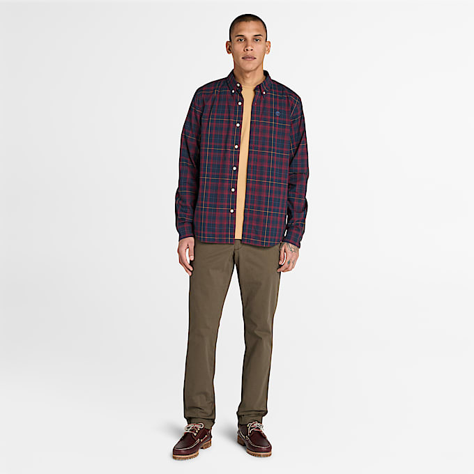 Claremont Twill Chino Slim Trouser for Men in Green TBL Green ALT2