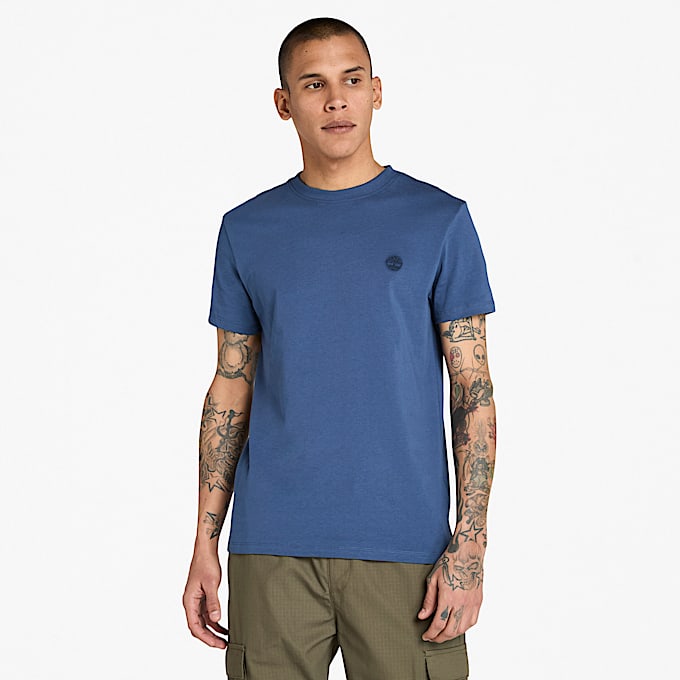 Dunstan River ShortSleeve TShirt for Men in Dark Blue TBL Blue ALT1