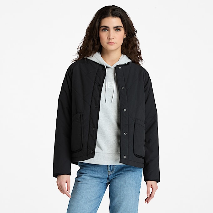 Durable WaterRepellent Quilted Jacket for Women in Black TBL Black ALT1