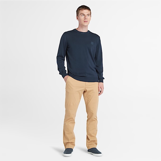 Stckgefrbter Merrymack River Pullover fr Herren in Blau TBL Blau ALT2
