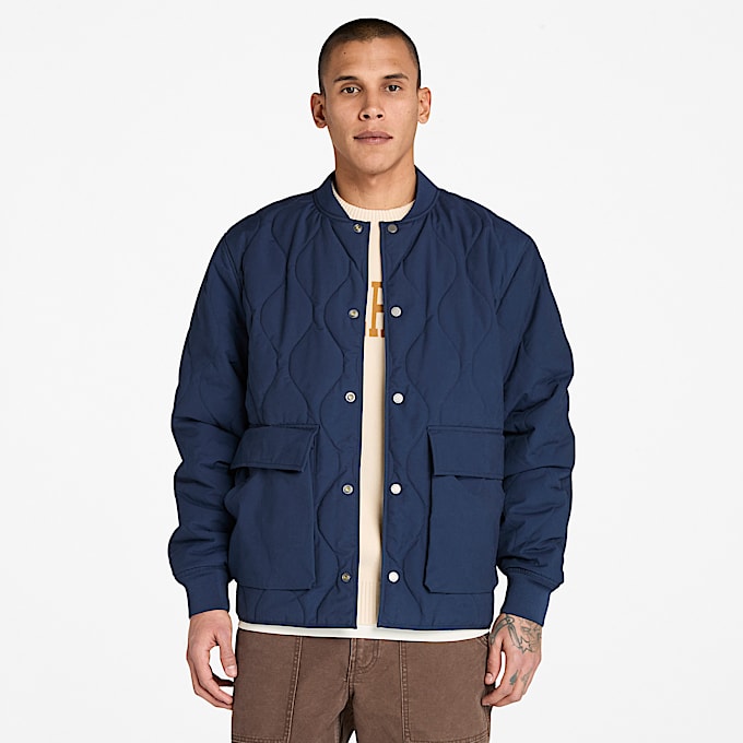 Quilted Jacket for Men in Dark Blue TBL Blue ALT1