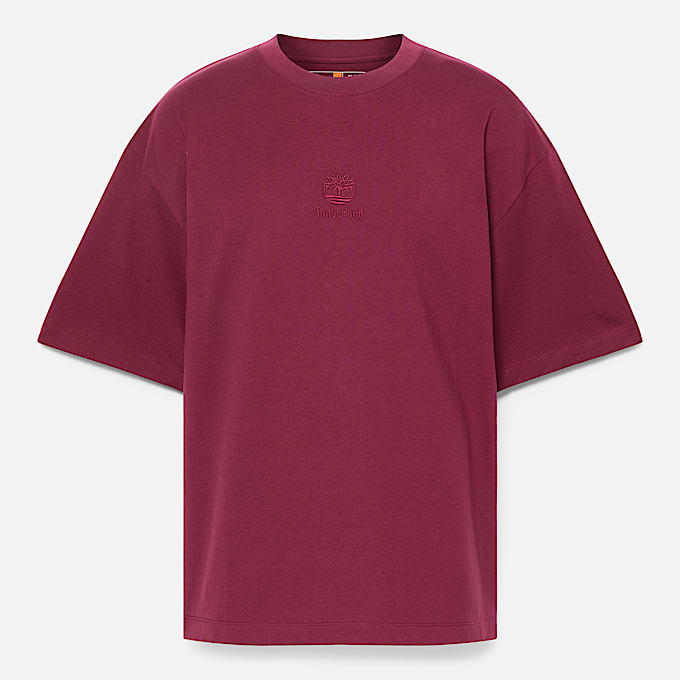 Hampton Tonal Stack Logo TShirt for Men in Burgundy TBL Burgundy HERO