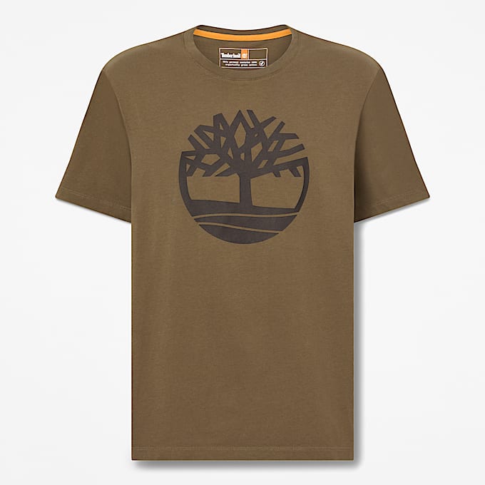 Kennebec River Tree Logo ShortSleeve TShirt for Men in Green TBL Green HERO