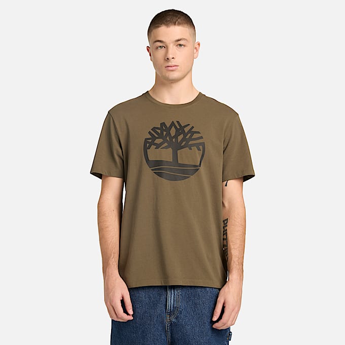 Kennebec River Tree Logo ShortSleeve TShirt for Men in Green TBL Green ALT1