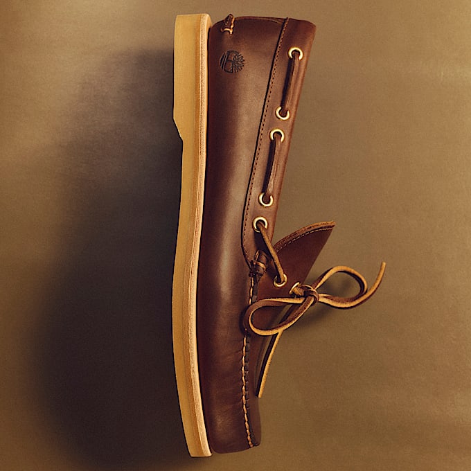 Handgefertigter Bootsschuh fr Herren in Braun TBL Braun MKTG1