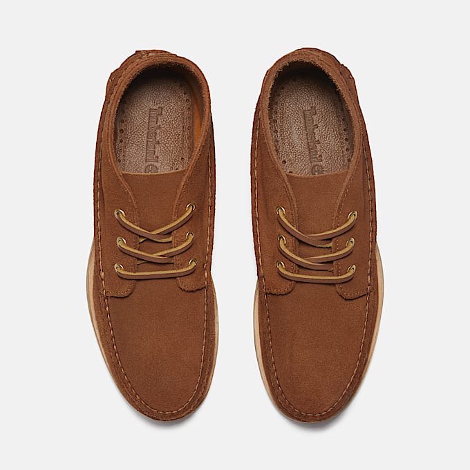 Bota de Vela Artesanal Mid para Homem em castanho TBL castanho ALT2