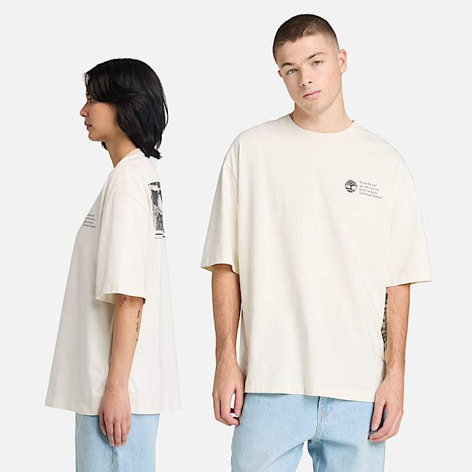 All Gender Archive Boot TShirt in White TBL White ALT2