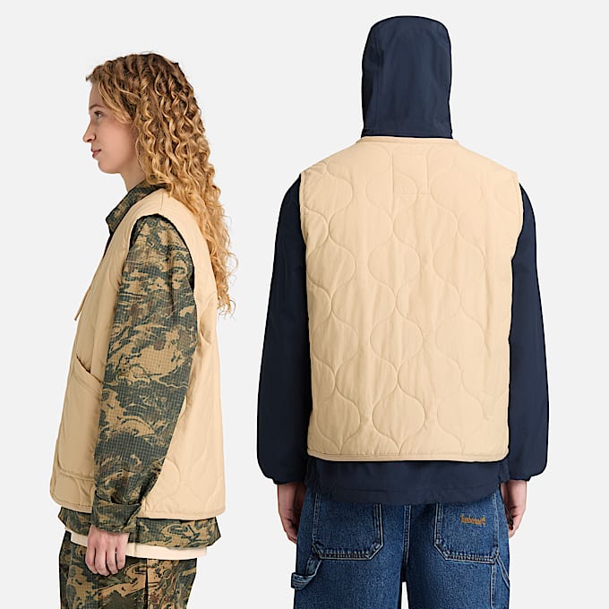 All Gender Gesteppte Weste in Beige TBL No Color ALT2